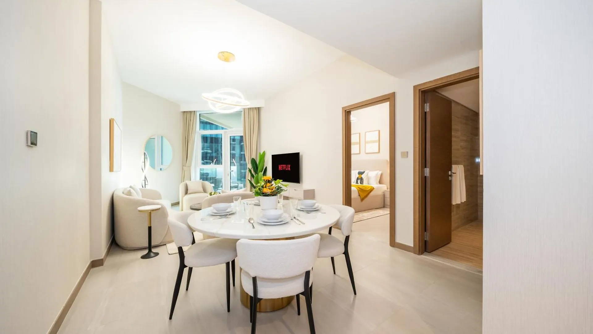 شقة Bright & Beautiful 1-Br Missoni Urban Oasis دبي الإمارات العربية المتحدة